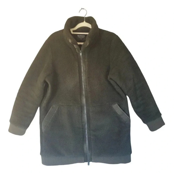 Athleta 100% Polyester Tugga Coat Olive Green Full Zipper Long Sleeve Size XL - Picture 3 of 10